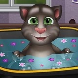 Игра Говорящий Кот Принимает Ванну