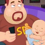 Игра Уход за Малышами: Супер Папа