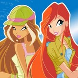 Игра Одевалки Винкс : Блум и Флора