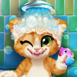 Игра Ванна для Рыжего Котенка Игра Ванна для Рыжего Котенка