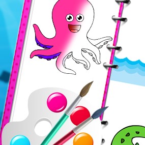 Игра Морские Создания: Раскраска Игра Морские Создания: Раскраска