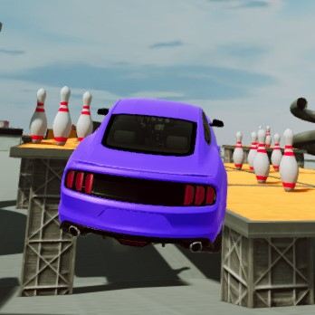 Игра Сумасшедшие Трюки На Крутых Автомобилях: Боулинг Игра Сумасшедшие Трюки На Крутых Автомобилях: Боулинг