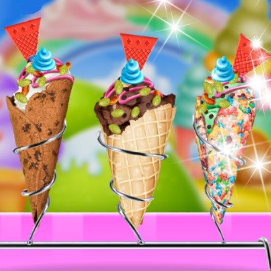 Игра Готовим Домашнее Мороженное в Вафельном Рожке