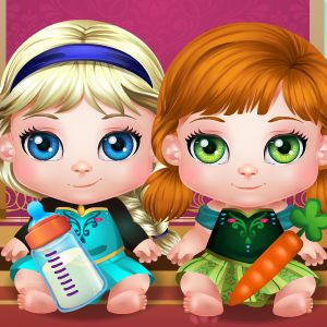Игра Уход за Малышками Анной и Эльзой