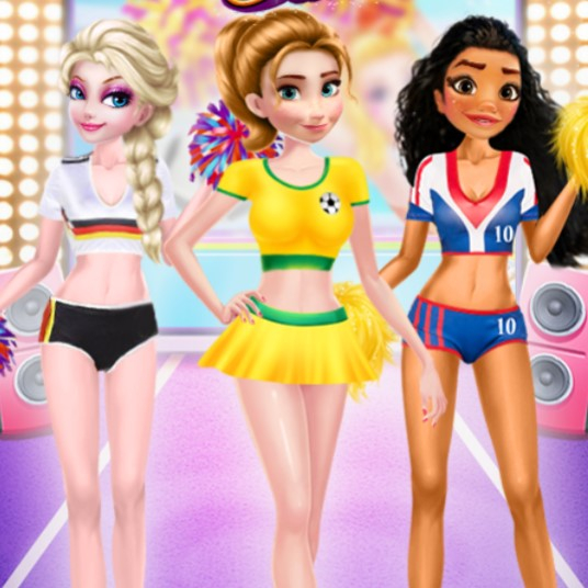 Игра Принцессы: Футбольные Болельщицы