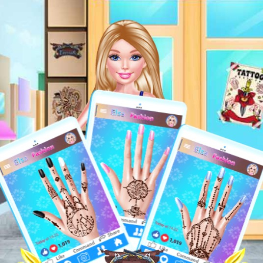Игра Барби: Салон Татуировки Хной