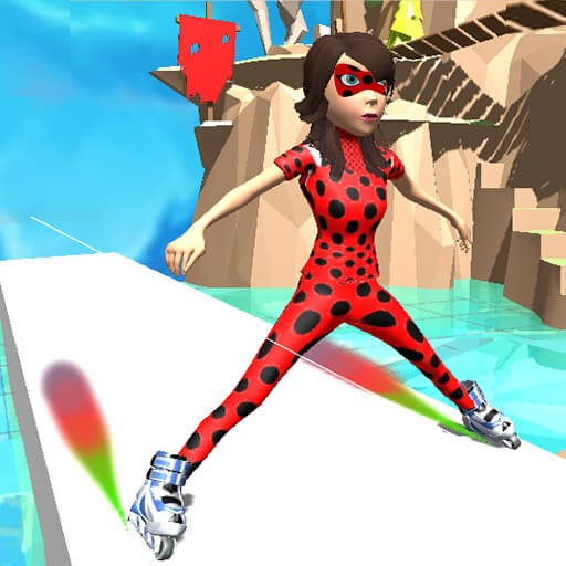 Игра Леди Баг: Бег На Коньках с Препятствиями
