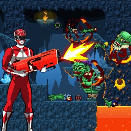 Игра Могучие Рейнджеры Убивают Зомби