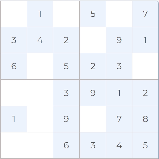 Игра Судоку 5 Уровней Сложности