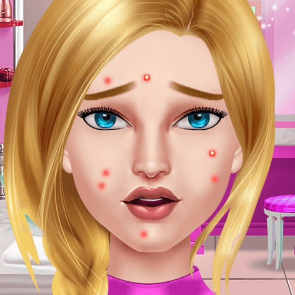 Игра Лечение Прыщей в Салоне Макияжа Игра Лечение Прыщей в Салоне Макияжа