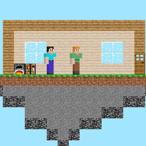 Игра Стив и Алекс: Майнкрафт на 2 Игрока