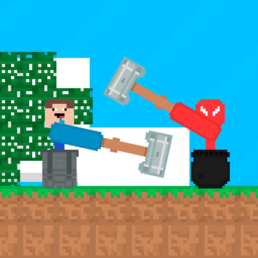 Игра Стикмен Против Нуба: Молот