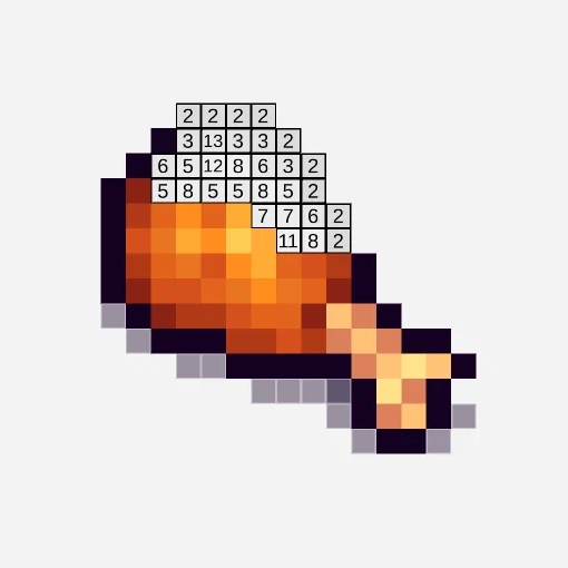 Игра Раскраски по Цифрам: Продукты