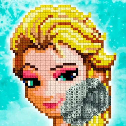 Игра Диснеевские Раскарски по Клеточкам