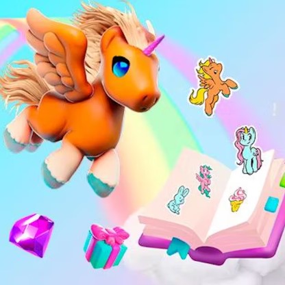 Игра Королевство Единорогов: Соедини Наклейки