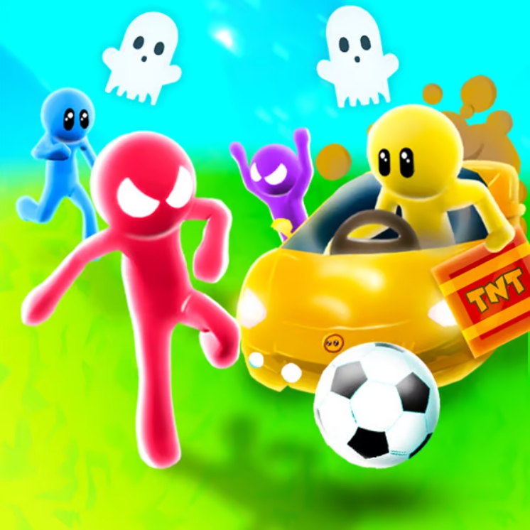Игра Сумасшедшая Коробка Стикменов: 1-4 Игрока