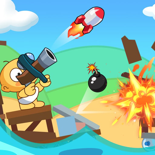 Игра Войны на Плотах: Стрельба Вслепую