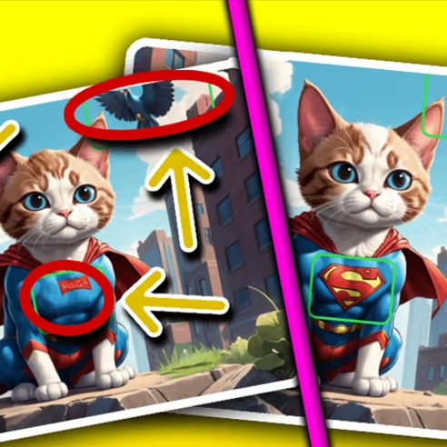 Игра Котенок: Найди Отличия Игра Котенок: Найди Отличия