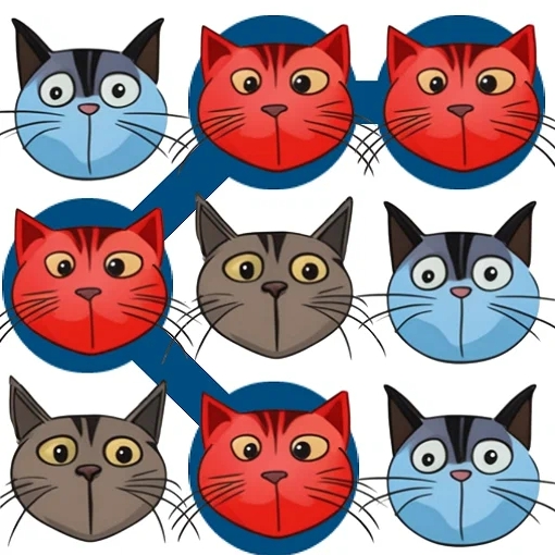 Игра Соедини Котиков Линией
