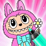 Игра Раскраска Лабубу: Секретный Монстрик Игра Раскраска Лабубу: Секретный Монстрик