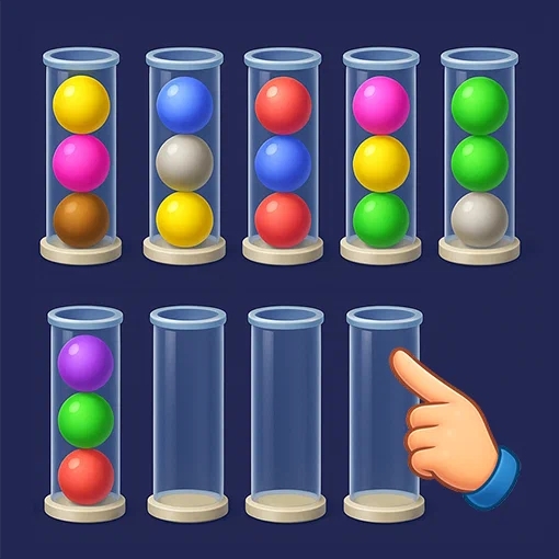 Игра Шарики в Колбах: Мастер Сортировки