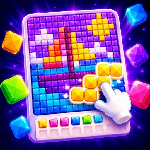 Игра Алмазная Сортировка: Раскраска Кристалликами